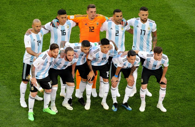 The Argentina team at the 2018 World Cup