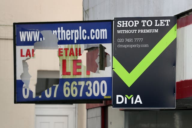 Shop to let sign