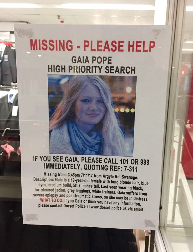 Gaia Pope missing