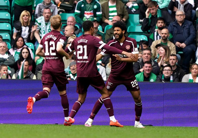 Hearts celebrate