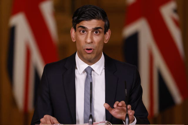 Chancellor of the Exchequer, Rishi Sunak (Tolga Akmen/PA)