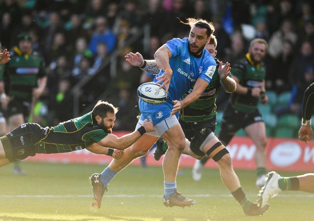 James Lowe, centre, has been called into Ireland's squad for the Autumn Nations Cup (Ashley Western/PA)