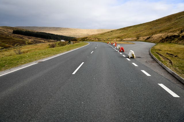 Laybys were closed in the Brecon Beacons in March as part of the response to the coronavirus pandemic (Ben Birchall/PA)