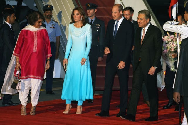 The Duke and Duchess of Cambridge arrive in Pakistan