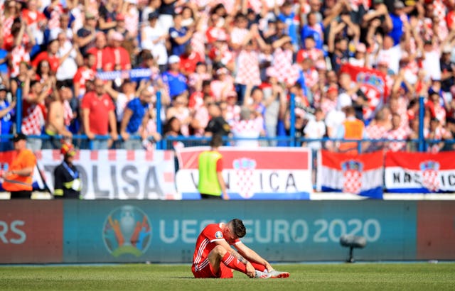 Harry Wilson looks dejected following Wales' Euro 2020 qualifying defeat against Croatia