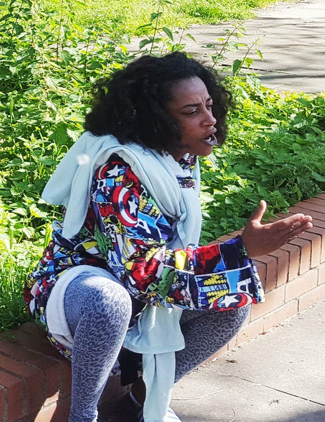 Pretana Morgan after her son Rhyhiem Ainsworth Barton was shot in Warham Street, Southwark (PA)
