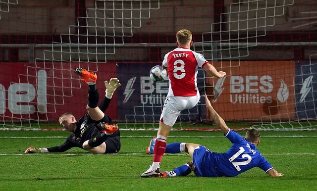 Mark Duffy got Fleetwood back into the game after Jordan Pickford's error