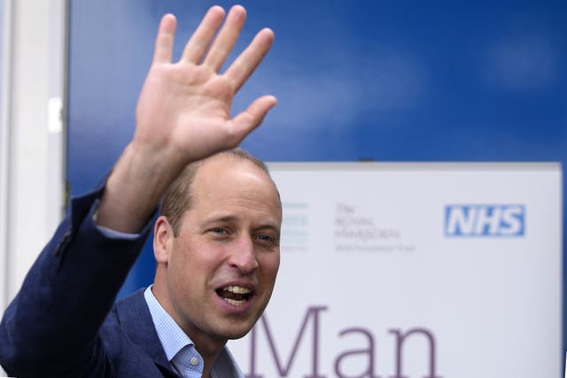 The Duke of Cambridge waves