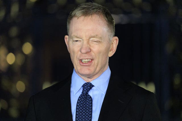 Northern Ireland Secretary Sir Chris Bryant speaks to media outside Hillsborough Castle