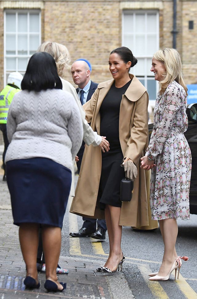 The Duchess of Sussex arrives for a visit to Smart Works in London