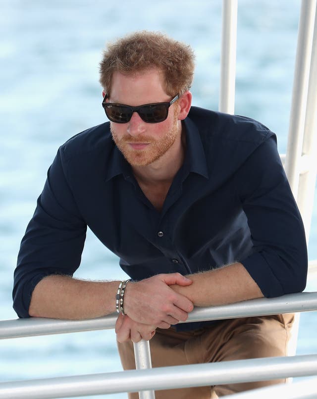 Prince Harry on a boat trip to learn about coral reef conservation in waters of Grenada during his 2016 tour of the Caribbean. (Chris Jackson/PA Images)