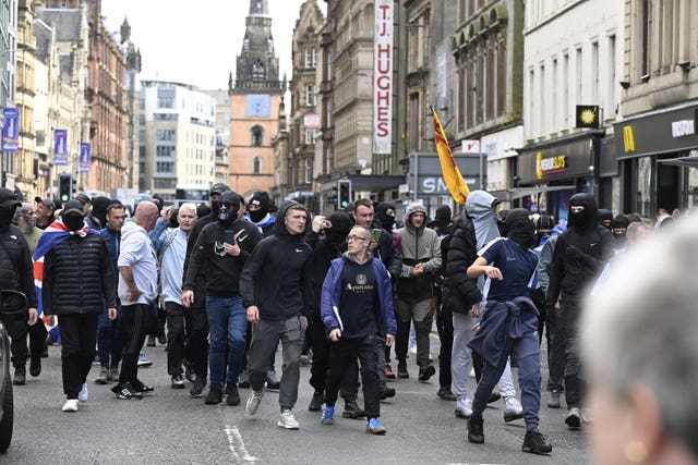 Anti-immigration rally – Glasgow