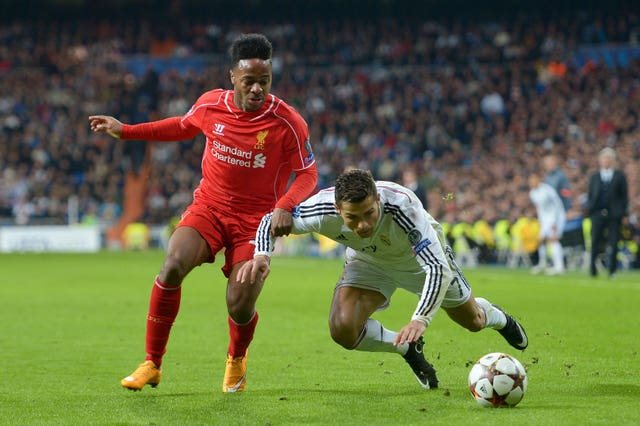 Raheem Sterling going up against Cristiano Ronaldo in his Liverpool days