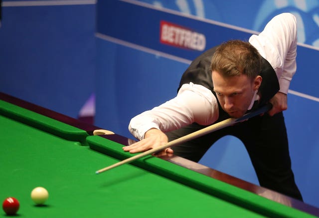 Judd Trump during his 10-9 victory over Thepchaiya Un-Nooh during day five of the 2019 Betfred World Championship at The Crucible, Sheffield
