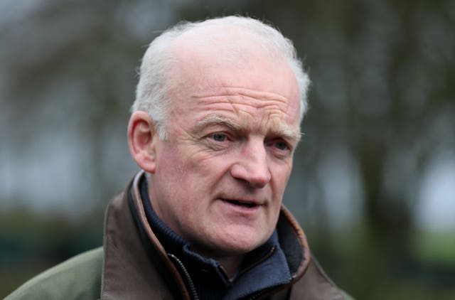Trainer Willie Mullins who will be triple handed in his search for a fifth JLT Novices' Chase success