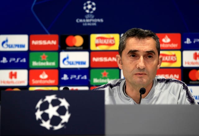 Barcelona manager Ernesto Valverde wants everyone to move forwards (Peter Byrne/PA)
