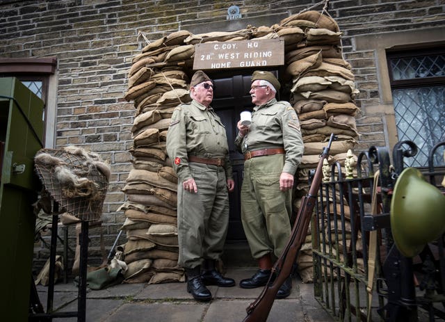 People enjoy the Haworth 40s weekend