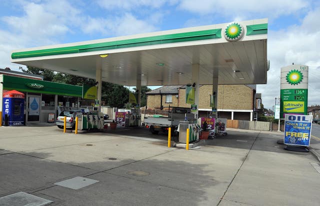The BP petrol station on Baddow Road, Chelmsford (PA)