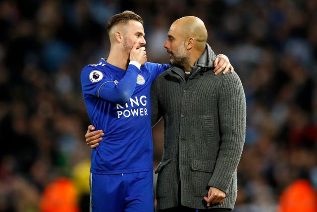 James Maddison (left) felt Leicester acquitted themselves well at the Etihad Stadium