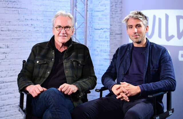 Larry Lamb was appearing at the Cheltenham Literature Festival alongside his son George Lamb (Ian West/PA)