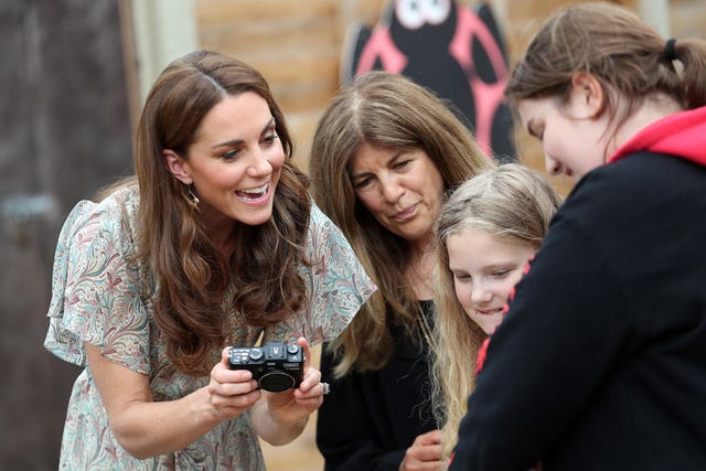 The Duchess of Cambridge during a visit to a Royal Photographic Society workshop with Action for Children in Kingston upon Thames