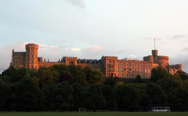 The sun setting on Windsor Castle (Steve Parsons/PA)