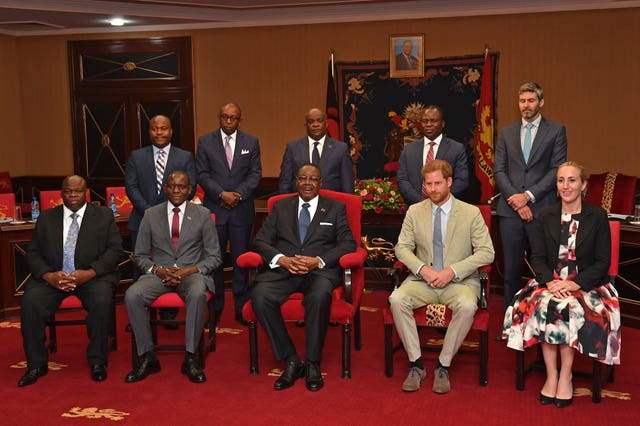 The Duke of Sussex at the State House in Malawi