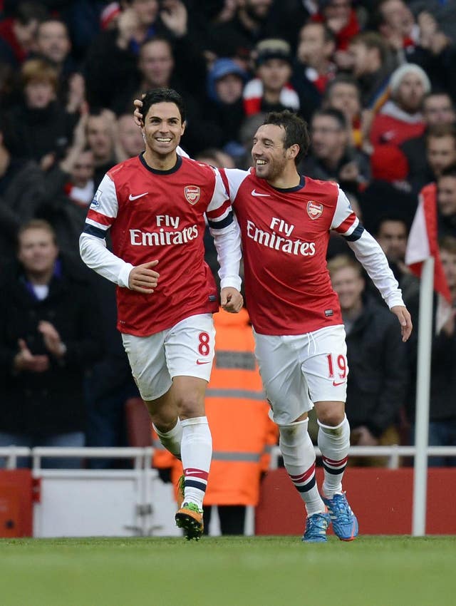 Arteta and Cazorla were Arsenal team-mates for four years. 