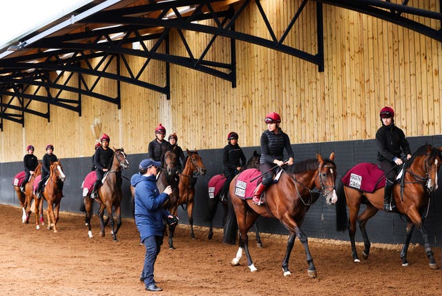 Aidan O'Brien on the gallops 