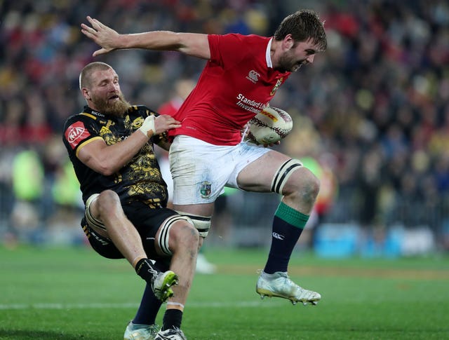 Brad Shields (left) played against the British and Irish Lions for Hurricanes (David Davies/PA)