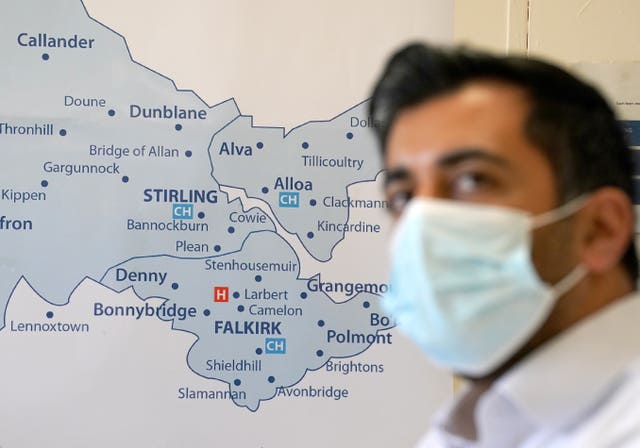 Humza Yousaf visit to Falkirk Community Hospital