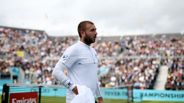 Dan Evans was knocked out of the competition on Wednesday