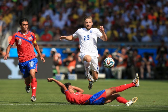 Luke Shaw appeared at the 2014 World Cup