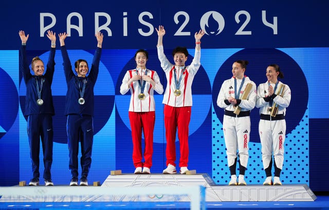 China, USA and GB teams on the podium