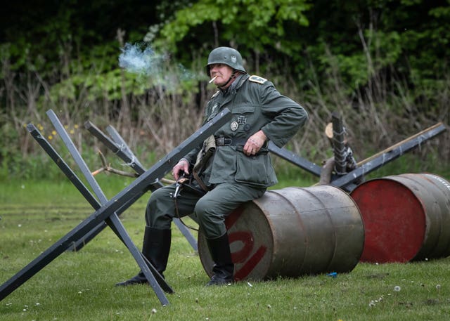 A re-enactor during the Haworth 40s weekend 