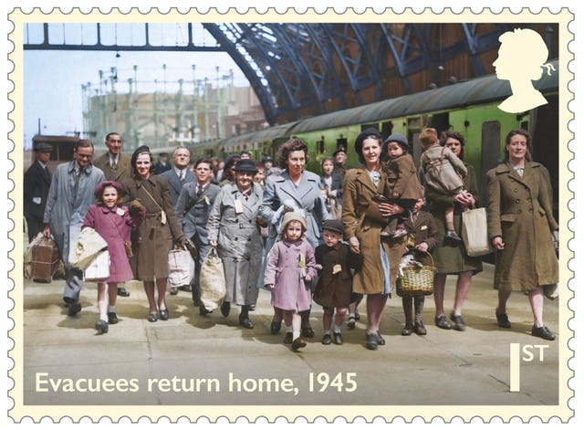 One of eight stamps to mark the 75th anniversary of the end of the Second World War