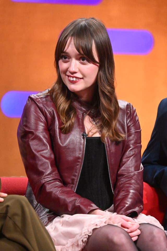 Aimee Lou Wood during filming for the Graham Norton Show