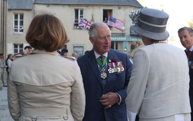 Charles ahead of the service