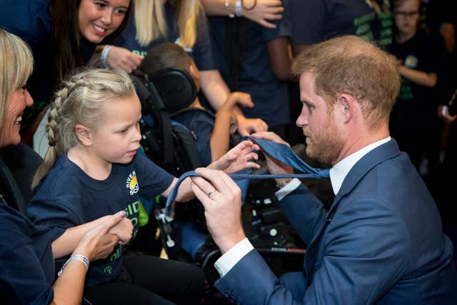 The Duke of Sussex with Ruby Joslin-Smith