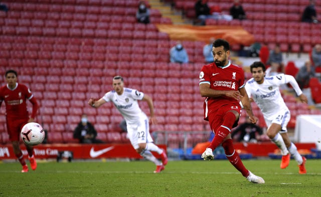 Mohamed Salah twice slotted home from the penalty spot 