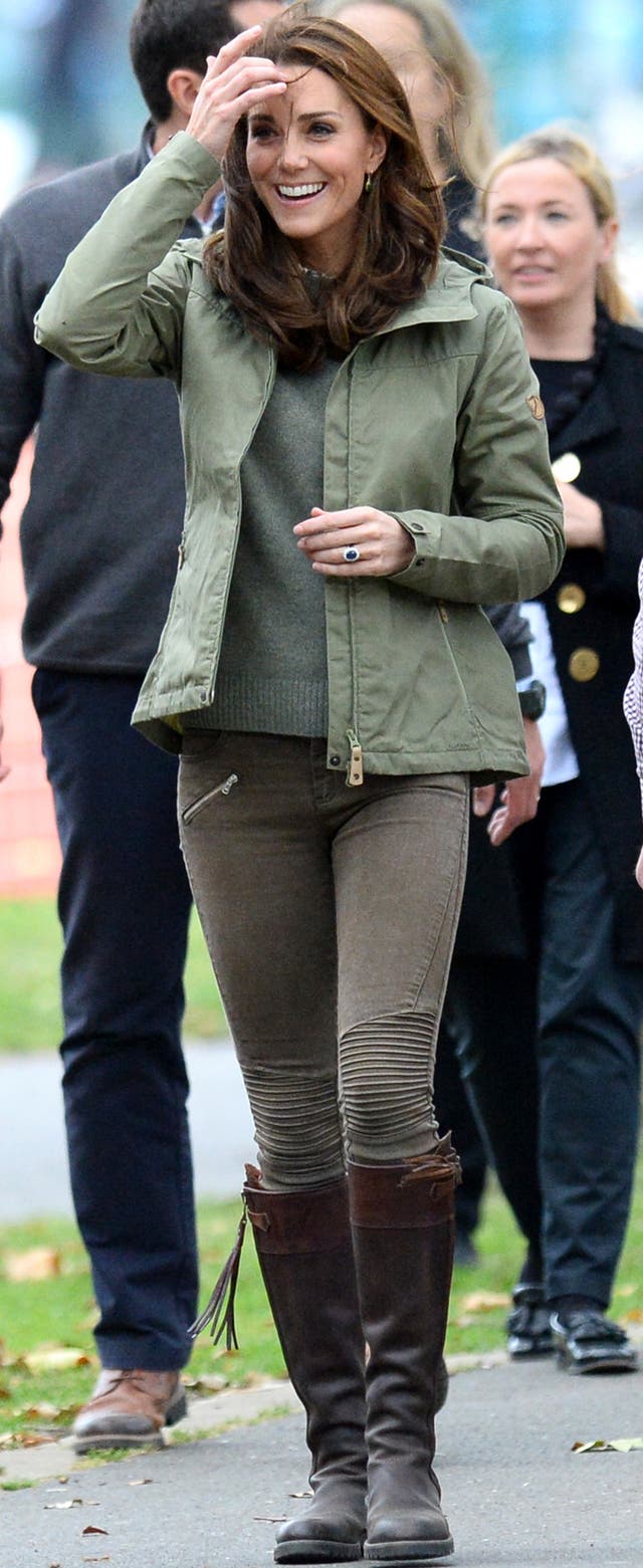 The Duchess of Cambridge during her visit to the Sayers Croft Forest School and Wildlife Garden at Paddington Recreation Ground, London.