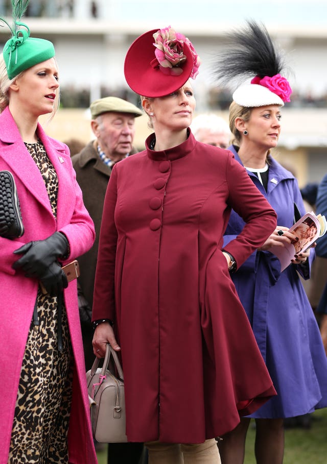 Zara Tindall during Ladies Day of the 2018 Cheltenham Festival at Cheltenham Racecourse.