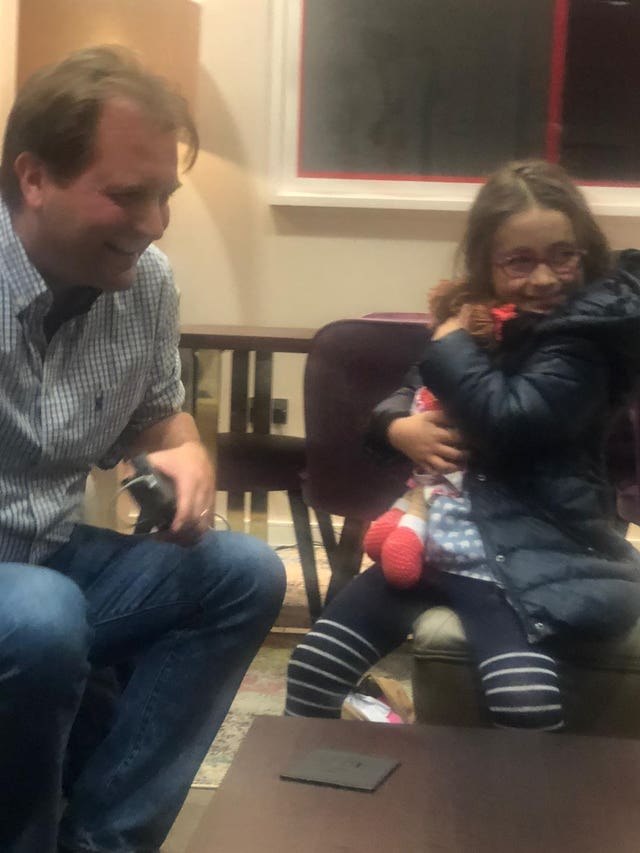 Richard Ratcliffe with his five-year-old daughter Gabriella Zaghari-Ratcliffe