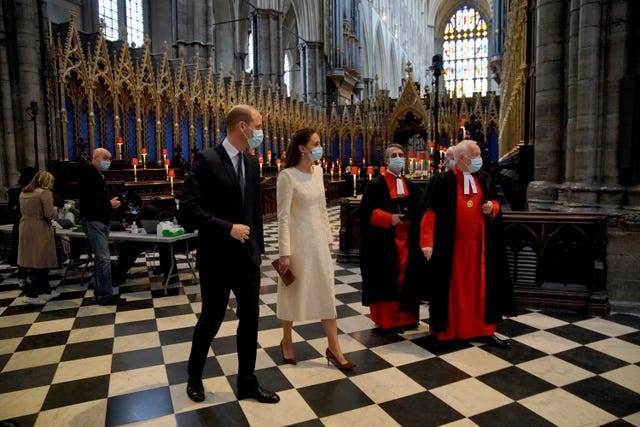 The Duke and Duchess of Cambridge at Westminster Abbey