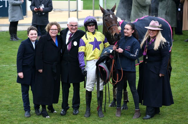 Kerry Lee (right) after Happy Diva won last year's Bet Victor (now Paddy Power)