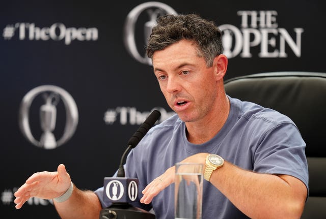 Rory McIlroy at an Open Championship press conference