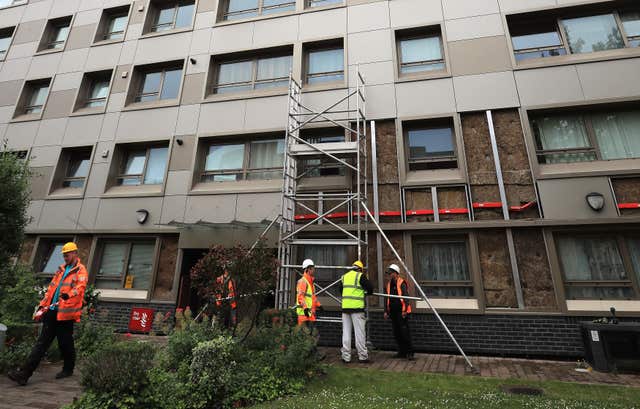 Tower block fire in London