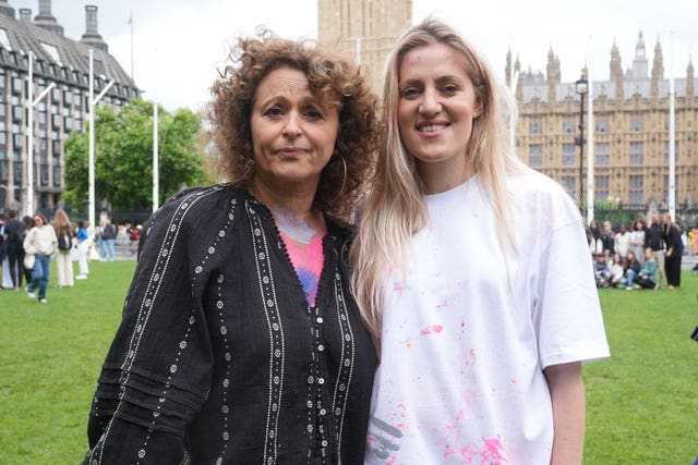 Nadia Sawalha and artist Sophie Tea