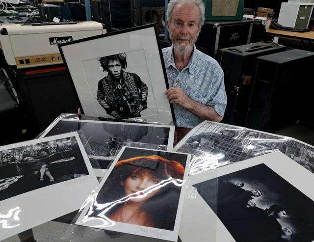 Gered Mankowitz with some of his photography