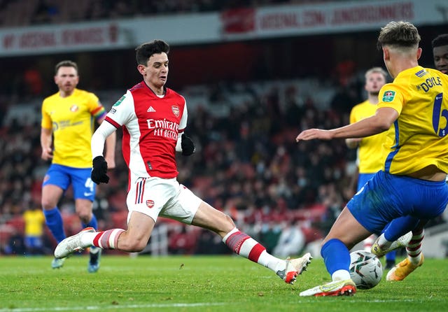 Mikel Arteta hoping to persuade hat-trick hero Eddie Nketiah to stay at Arsenal